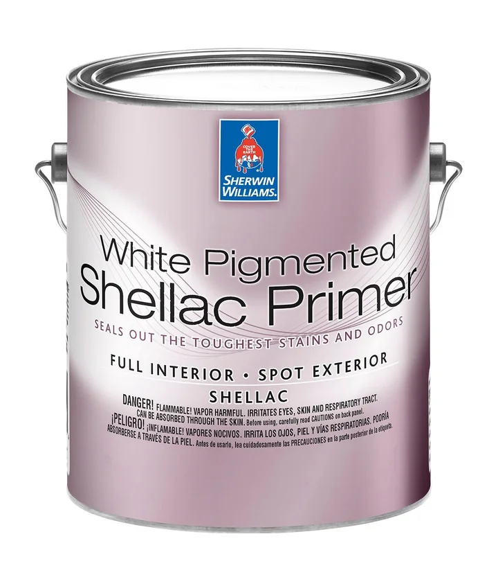 White Pigmented Shellac by Sherwin-Williams, gallon can